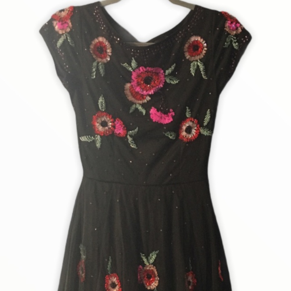 ASOS floral sequin dress size 2 - Picture 1 of 10